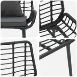  Set vrtnih namještaja Crna Antracit 109 x 63 x 83 cm | shoptok.hr