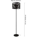 Eglo podna lampa Cremella 99507, 1x E27, 151 cm, crni čelik | shoptok.hr