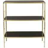 White Label Črn/v zlati barvi kovinski regal 80x89x35 cm Liah – | Shoptok.si