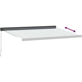 Tenda na uvlačenje antracit-bijela 4x3 m od tkanine i aluminija | shoptok.hr