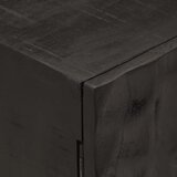  Noćni ormarić crni 40x30x50 cm od masivnog drva manga i željeza | shoptok.hr