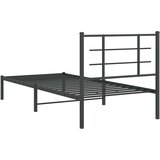  Metalni okvir za krevet s uzglavljem crni 90x200 cm | shoptok.hr