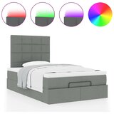  Otomanski krevet s madracem i LED tamnosivi 120x190 cm tkanine | shoptok.hr