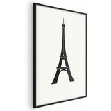 Plakat - Eiffel Tower Simple Black-and-White Graphic 60x90 Crni okvir | shoptok.hr