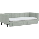  Dnevni krevet na razvlačenje svjetlosivi 80 x 200 cm baršunasti | shoptok.hr