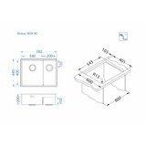 Alveus sudoper nox 90 lijevi | shoptok.hr