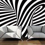  Tapeta - optical art: black and white 300x231 Cijene