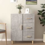  Komoda siva boja betona 69,5x34x90 cm od konstruiranog drva | shoptok.hr
