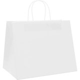  Papirnate vrečke 250 kosov z ročaji bela 32x22x24 cm, (5000160869) Slike