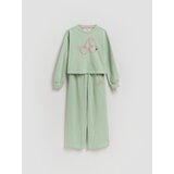 Reserved GIRLS` JOGGING TOP & TROUSERS - bljedozeleno Cijene