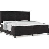  Okvir kreveta s madracem crni 200x200 cm baršun | shoptok.hr