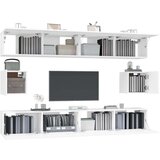 Komplet TV omaric 6-delni bel inženirski les, (20733940) | Shoptok.si