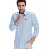 Dewberry G616 LINEN SHIRT-BLUE Cene