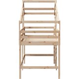 vidaXL Krevet na kat s ljestvama i krovom 90x200 cm od borovine | shoptok.hr