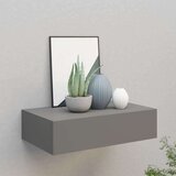 vidaXL Stenska polica s predalom siva 40x23,5x10 cm mediapan, (20620693) | Shoptok.si