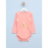 Bodi sa dugim rukavima za bebe, Roze
