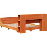 vidaXL Posteljni okvir brez vzmetnice voščeno rjav 160x200 cm borovina | Shoptok.si
