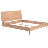 Vipack Zakonska postelja iz masivnega hrasta brez letvenega dna 180x200 cm v naravni barvi Forrest – | Shoptok.si
