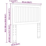  Uzglavlje s uzglavljem Bijelo 90 cm Konstruirano drvo | shoptok.hr
