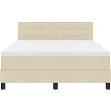  Krevet s opruga kutije s uzglavljem Krema 160 x 200 cm tkanina | shoptok.hr