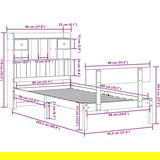  Krevet s regalom za knjige bez madraca 90x200 cm od borovine | shoptok.hr