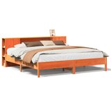  Krevet s regalom za knjige bez madraca 200x200 cm od borovine | shoptok.hr