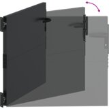 vidaXL Vrtna vrata Crna 105 x 100 cm Čelik s praškastim premazom | shoptok.hr