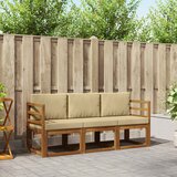  Set vanjskih sofa s jastukom 3 pcs Prirodna i bež | shoptok.hr