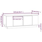  Klubska mizica medeno rjava 110x50x40 cm trdna borovina, (20714435) | Shoptok.si