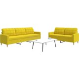  2-dijelni set sofa svjetložuti od tkanine | shoptok.hr