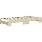 vidaXL dnevni krevet na razvlačenje s ladicama krem 80x200 cm tkanina | shoptok.hr