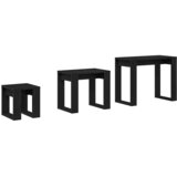  Set stolića 3 pcs Crni hrast Konstruirano drvo | Eponuda.ba