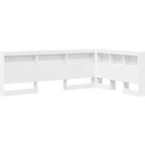  Skladišno uzglavlje s policom Bijelo 207,5 x 137,5 x 76,5 cm | shoptok.hr