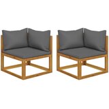  Modularne kutne sofe s jastucima 2 kom tamnosive | shoptok.hr