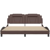  Okvir za krevet Viana bez madraca smeđi 180x200 cm od umjetne kože | shoptok.hr