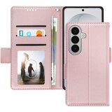 AVIZAR Denarnica za Galaxy S26 efekt šivanega usnja s paščkom, Šampanjec roza, (5000274767) | Shoptok.si