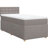 vidaXL Box spring postelja z vzmetnico taupe 90x190 cm blago, (21292090) | Shoptok.si