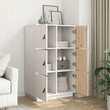  Visoka komoda bijela 67 x 40 x 108,5 cm od masivne borovine | shoptok.hr