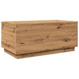 vidaXL Stolić za kavu s LED svjetlima boja hrasta artisan 90x50x40 cm | shoptok.hr