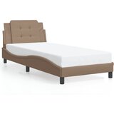  The Living Store Posteljni okvir z LED lučkami kapučino 100x200 cm umetno usnje - Posteljni Okvir, (21527453) Cene