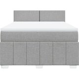  Krevet box spring s madracem svjetlosivi 140x200 cm od tkanine | shoptok.hr