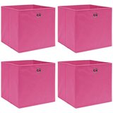 vidaXL Kutije za pohranu 4 kom ružičaste 32 x 32 x 32 cm od tkanine | shoptok.hr