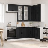  Kuhinjska jedinica LUCCA 8 kom. Crna Konstruirano drvo | shoptok.hr
