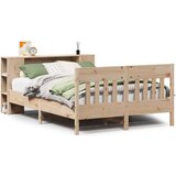 vidaXL Krevet s regalom za knjige bez madraca 120x200 cm od borovine | shoptok.hr