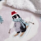 Catherine Lansfield Bijela deka s božićnim motivom 170x130 cm Christmas Sherpa Penguins – | shoptok.hr