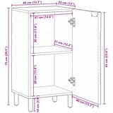  Komoda smeđa 40x33x75 cm Puno drvo Mango | shoptok.hr