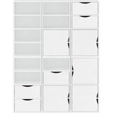  Bočni ormarići 6 kom ODDA bijeli 40x24x79 cm puno drvo bor | shoptok.hr
