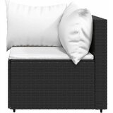  Kutna vrtna sofa od poliratana s jastucima crna | shoptok.hr