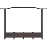  Povišeni krevet s mrežom i krovom Smeđa 207 x 40 x 129 cm PP | shoptok.hr