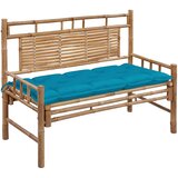 vidaXL Vrtna klupa s jastukom 120 cm od bambusa Cijene